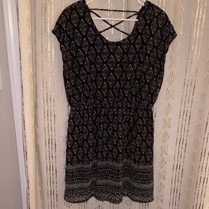Maurices Black and White Geometric Mini Dress